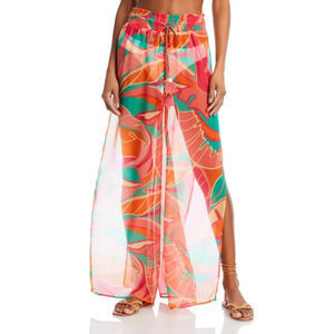RAMY BROOK Haley Print Wide Leg Coverup Pants Size M 11802